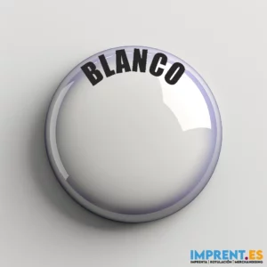 Botón redondo de color blanco brillante