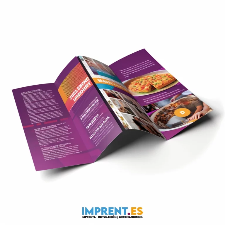 ¡Personaliza tu menú con nuestro díptico moderno para tu restaurante de comida rápida! 🍔🍟 Con una paleta de colores morado y naranja, este diseño vibrante y llamativo seguramente atraerá a tus clientes. La portada presenta el menú en español, mientras que las páginas posteriores ofrecen más información sobre lo que les espera a tus clientes. ¡Explora nuestras opciones de personalización y haz que tu restaurante se destaque! #MenúPersonalizado #DiseñoModerno #RestauranteDeComidaRápida #ImprentaPersonalizada