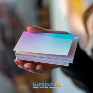 "¡Personaliza tus tarjetas de visita con nosotros! 🌈👩‍💼 Dale un toque único a tu imagen profesional con nuestras tarjetas de visita multicapas con degradados de arcoíris. 🌟 Con nuestra imprenta especializada, podrás crear un diseño que refleje tu personalidad y estilo. 🎨 #TarjetasDeVisita #Personalización #Imprenta #Arcoíris ¡Explora nuestras opciones de personalización y haz que tus tarjetas de visita destaquen entre la multitud! 🌈✨"