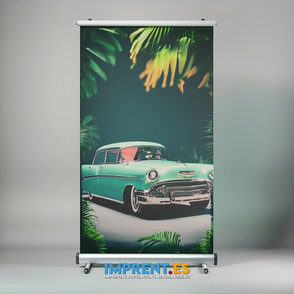 ¡Personaliza tu propio roll up enrollable con la imagen de tu automóvil clásico favorito! 🚗🌴🌊 Con nuestra imprenta especializada, puedes crear un roll up vertical con la imagen de tu vehículo antiguo en un hermoso escenario de playa. 🏖️🌅 ¡Atrae la atención en tu próximo evento o feria con este producto único y personalizado! Explora nuestras opciones de personalización y haz que tu stand destaque entre la multitud. #RollUpPersonalizado #ImpresiónDigital #MarketingPersonalizado